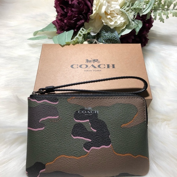 🎀🎀Coach Corner Zip Wallet Camo Print F32074 - Picture 6 of 6